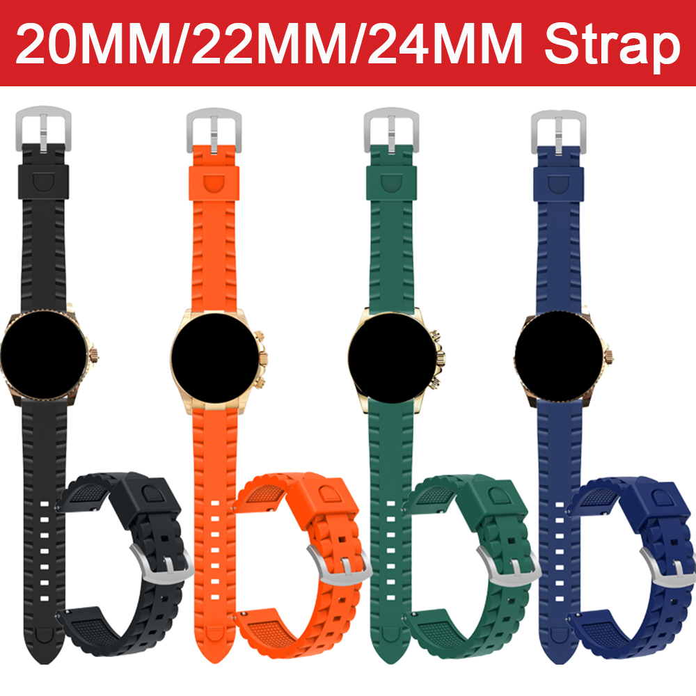 Silicone Watch Band 22Mm - Correa de silicona suave para reloj