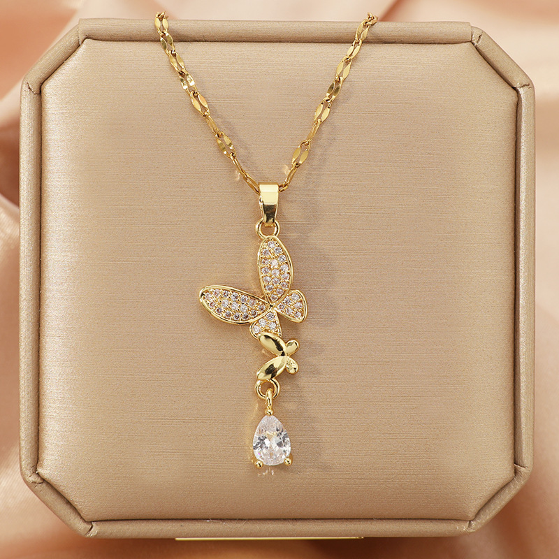 Butterfly Clasp Deployant - Collar de Acero de Titanio con