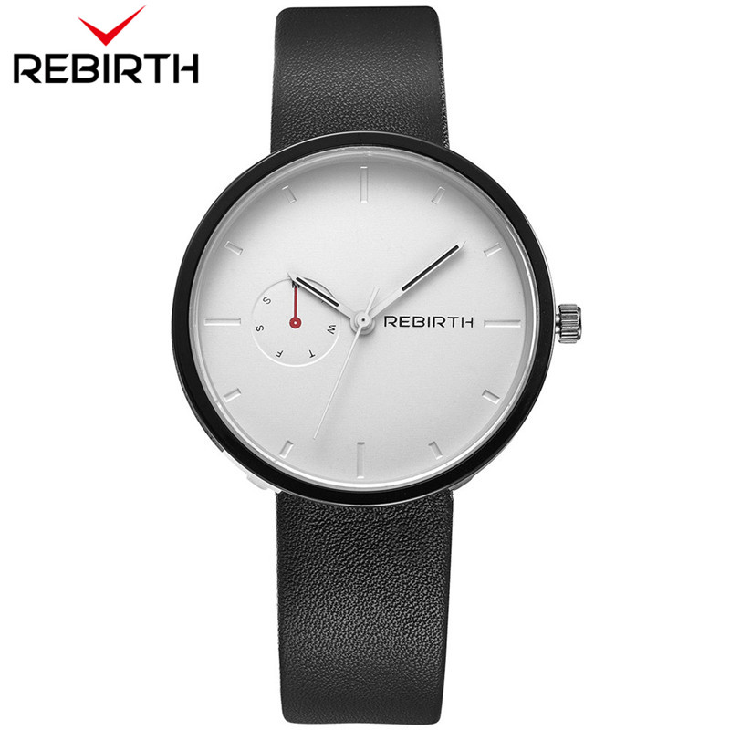 Leather Watch Band Men - Rebirth-Reloj de pulsera con correa de
