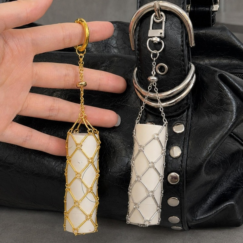Mesh Strap Metal - Bolsa de malla metálica portátil para