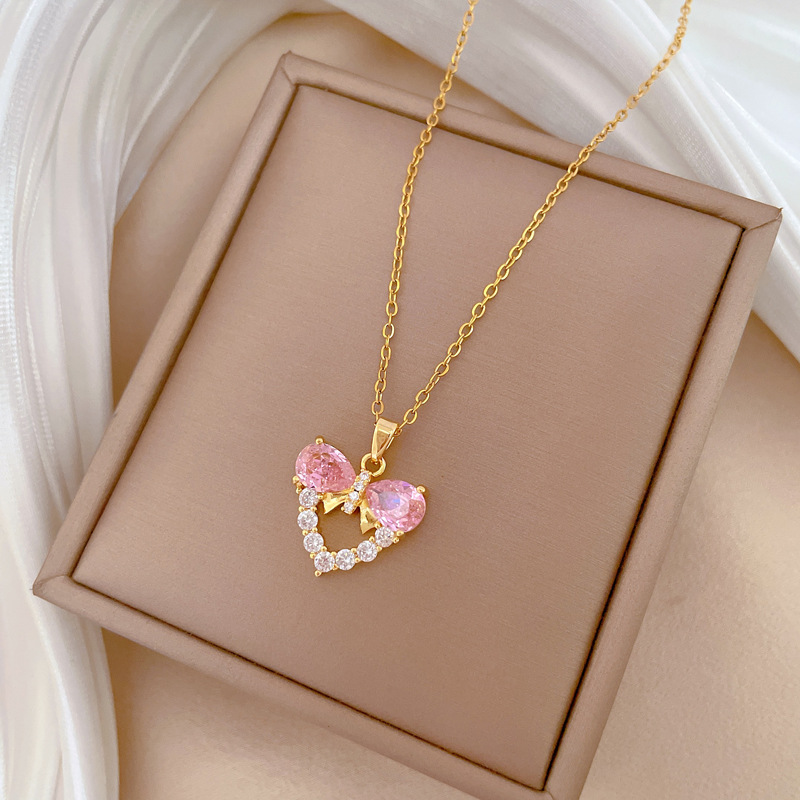 Butterfly Clasp Deployant - Collar de Moda con Colgante de