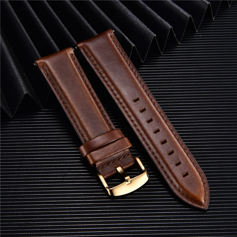 Leather Strap Quick Release - Correa de reloj de cuero genuino