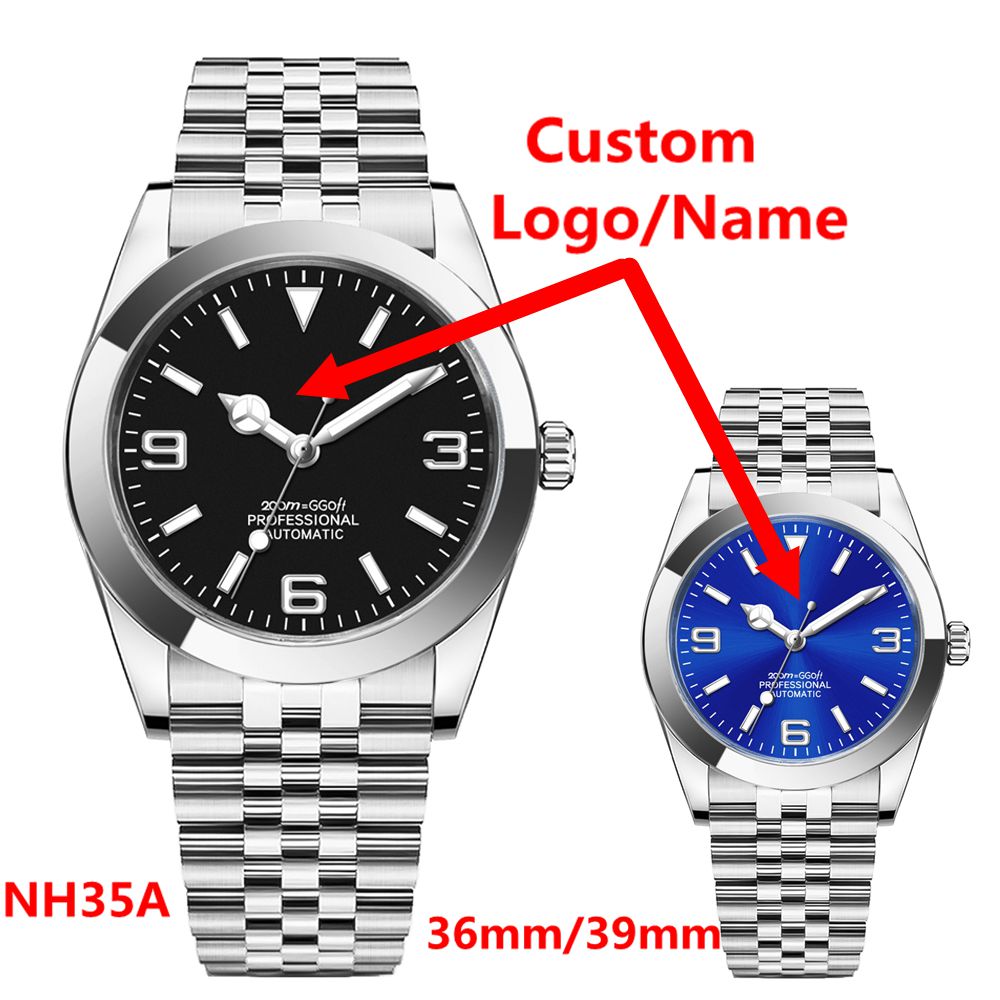 Stainless Bracelet Diver - Reloj NH35 de Lujo con Logotipo