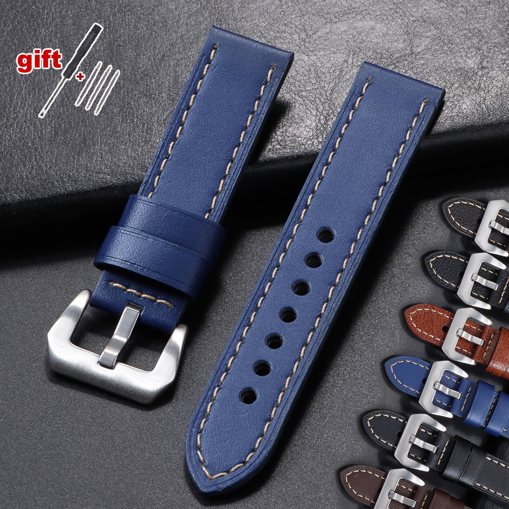 Suede Strap Watch - Correa de reloj de cuero genuino