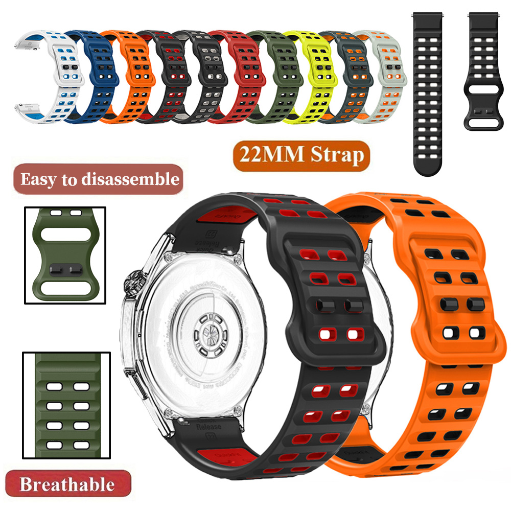 Mesh Strap Metal - Correa de silicona de 22mm para