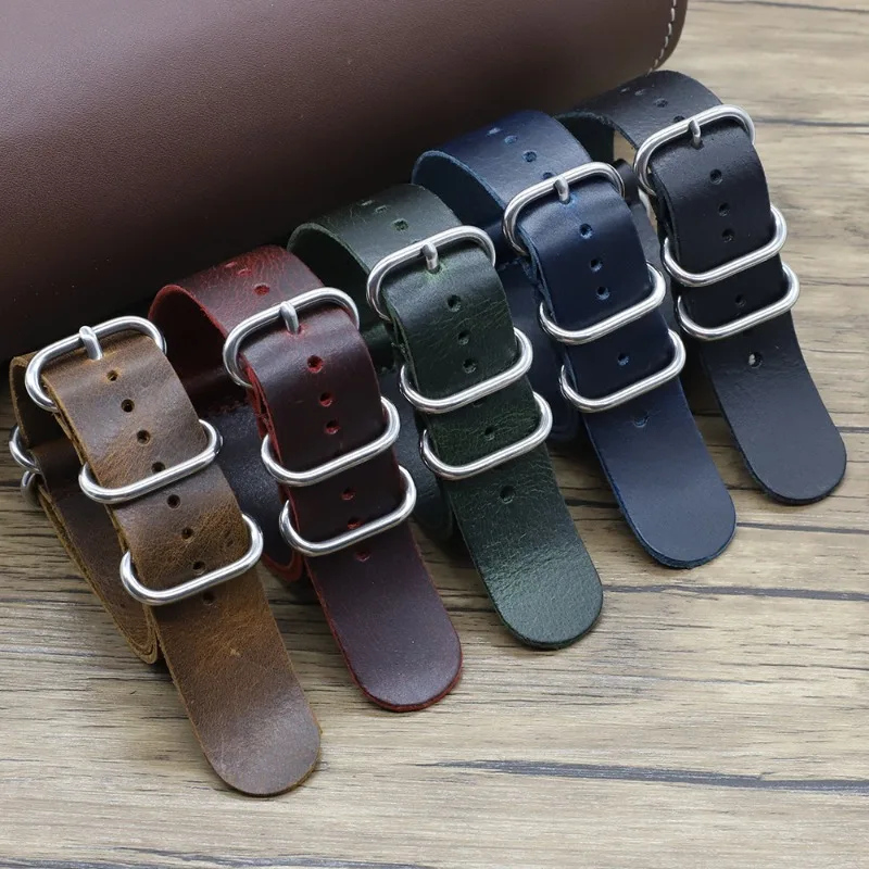 Nato Strap Nylon - Correas de reloj de cuero genuino