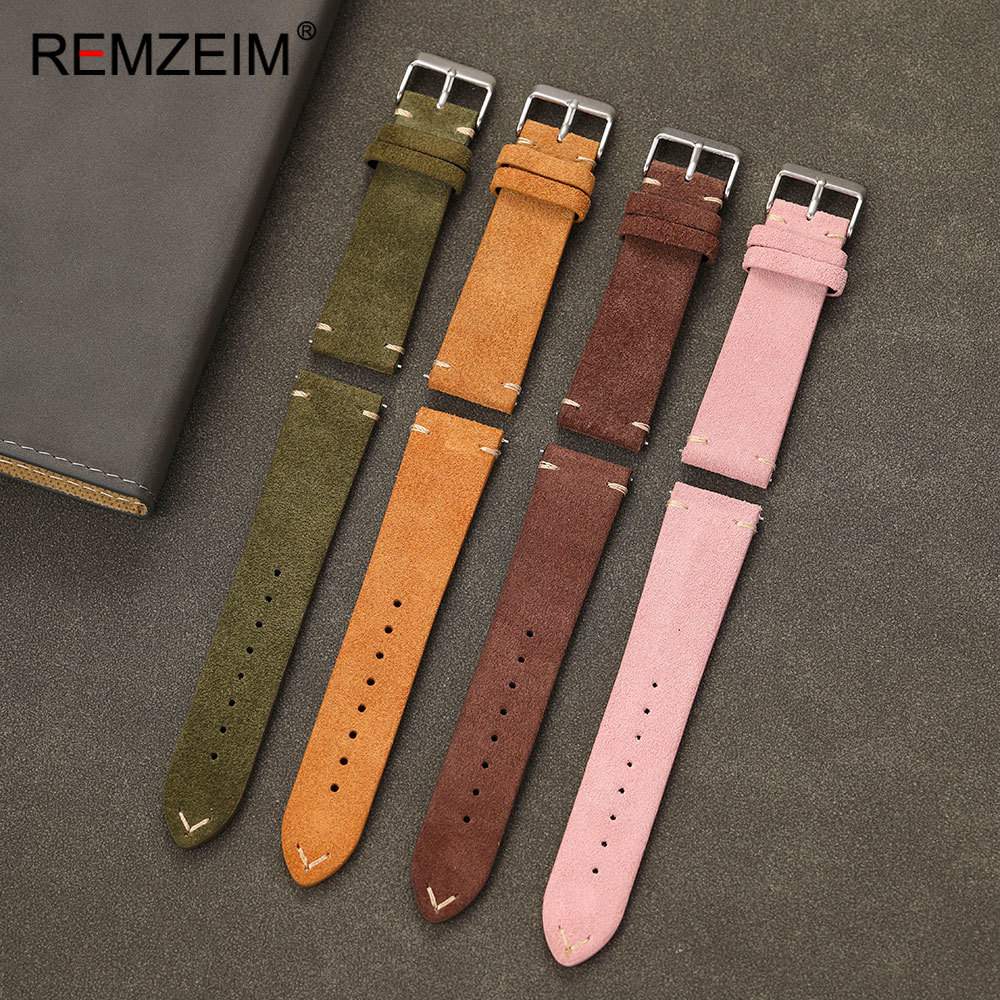 Suede Strap Watch - Correa de Reloj Unisex de Cuero