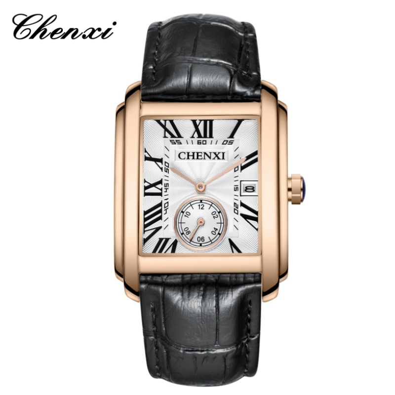 Leather Watch Band Men - CHENXI 8216, relojes de pulsera clásicos