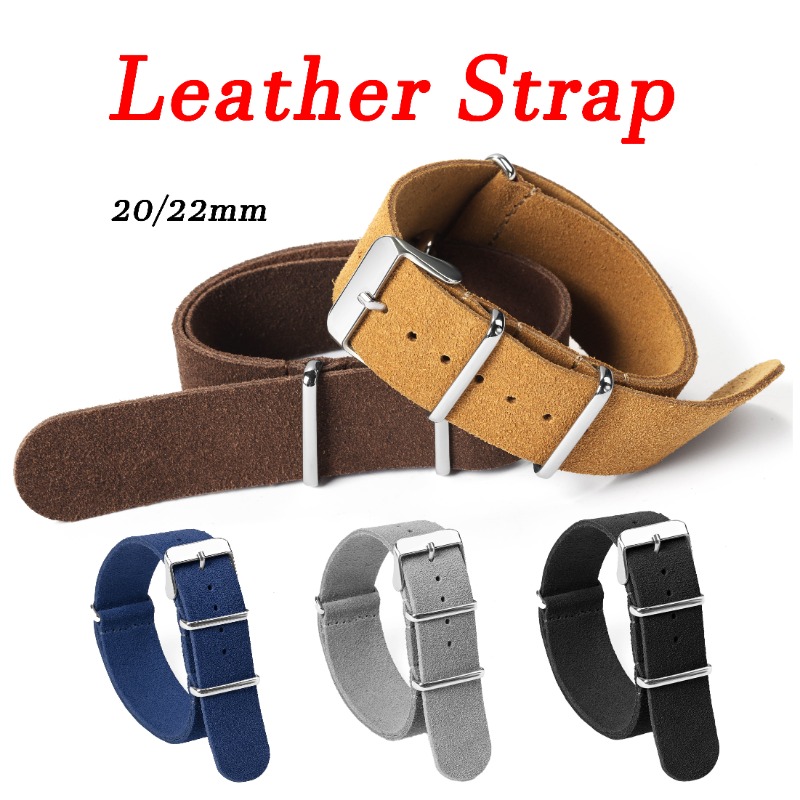 Suede Strap Watch - Correa de cuero genuino de gamuza