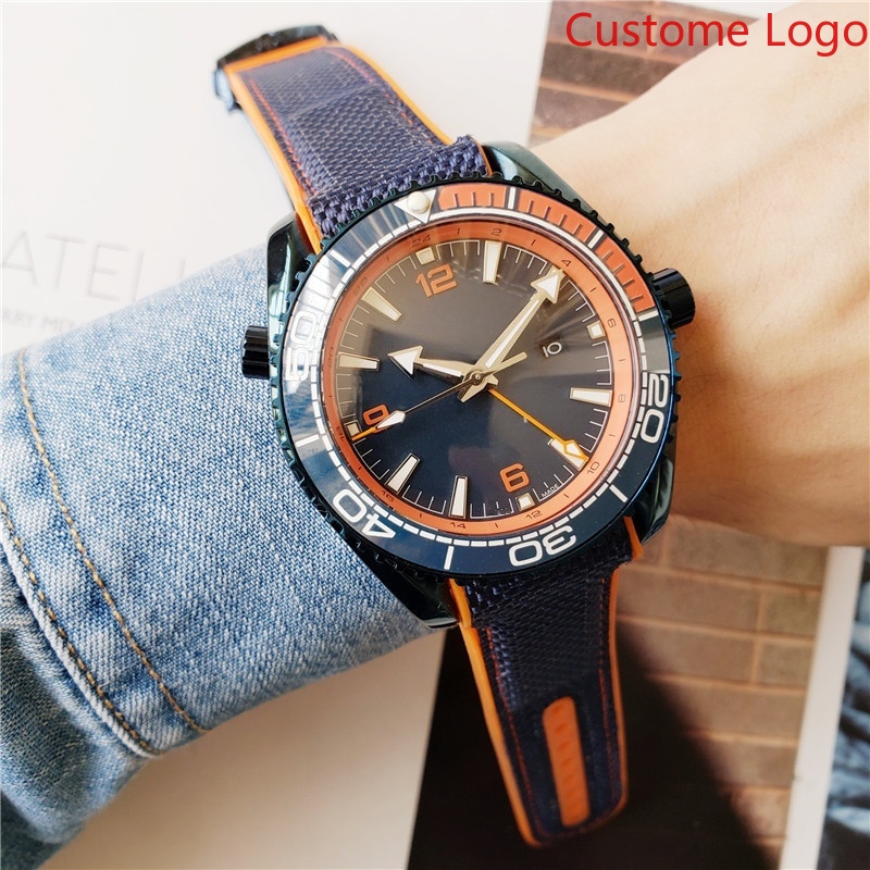 Rubber Strap Diver - Reloj de buceo GMT para hombre