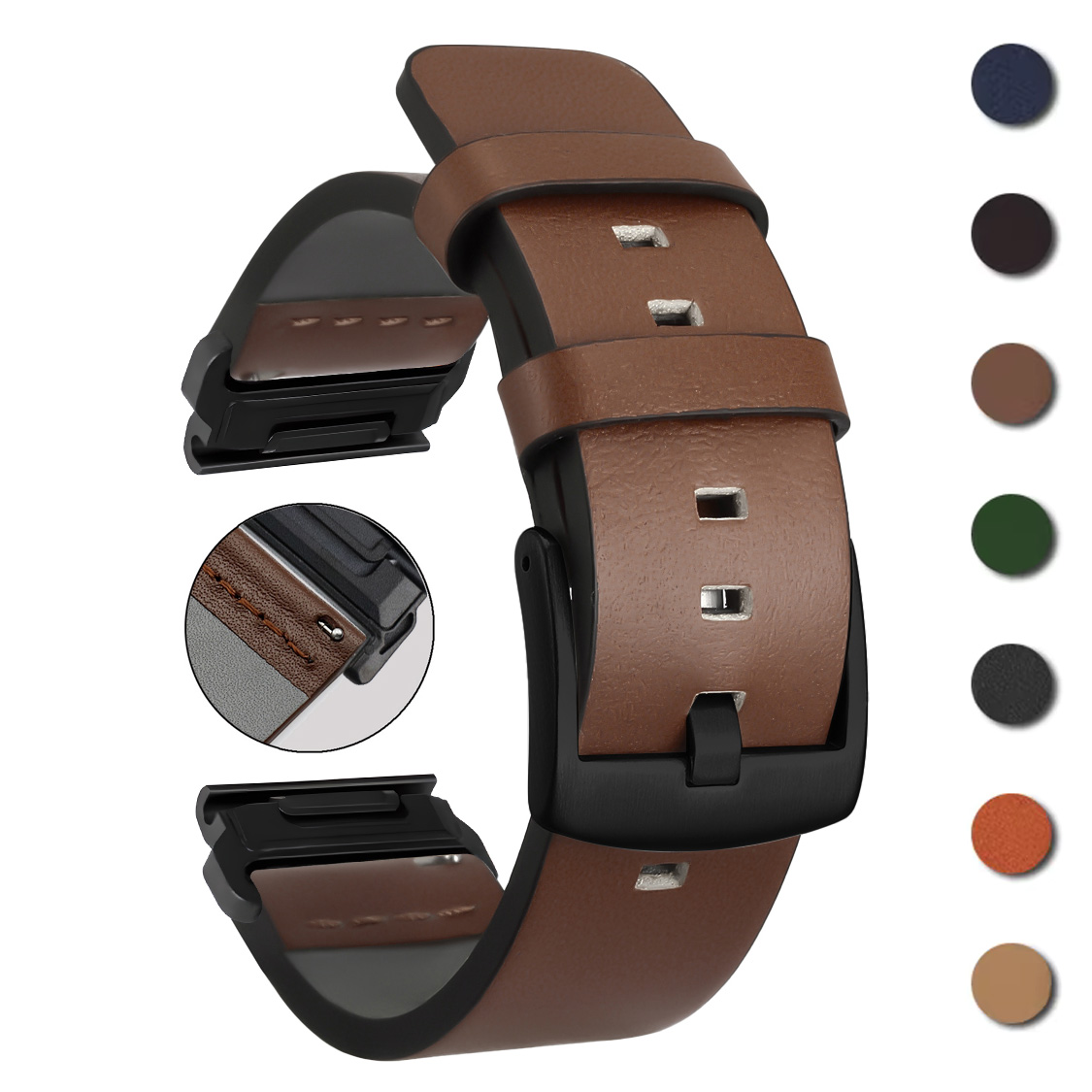 Leather Strap Quick Release - Correa de ajuste rápido de 26mm