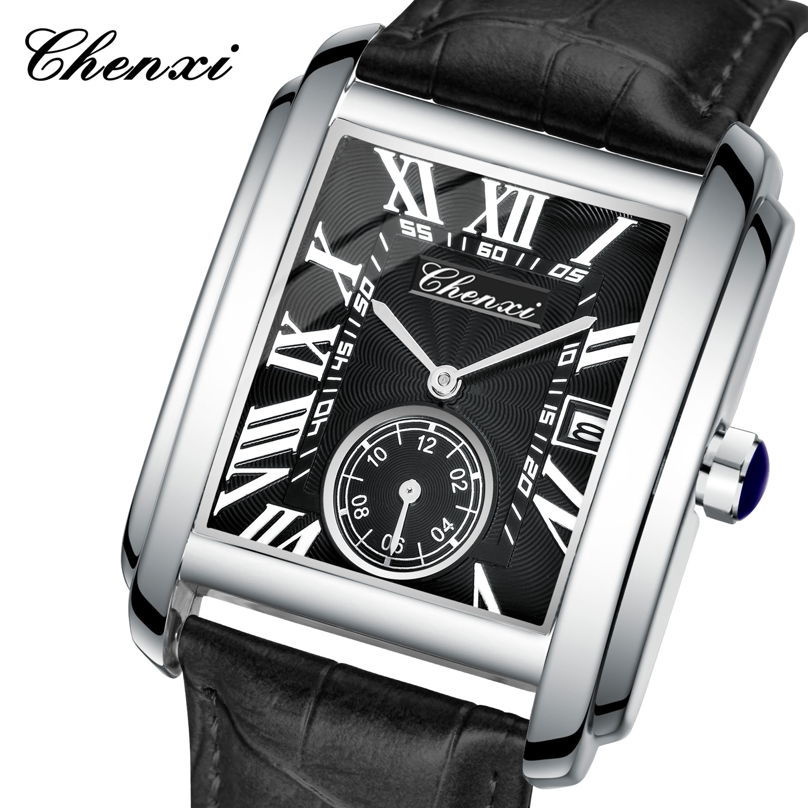 Chenxi 8216 nueva moda niño cl - Leather Watch Band Men reseña y precio