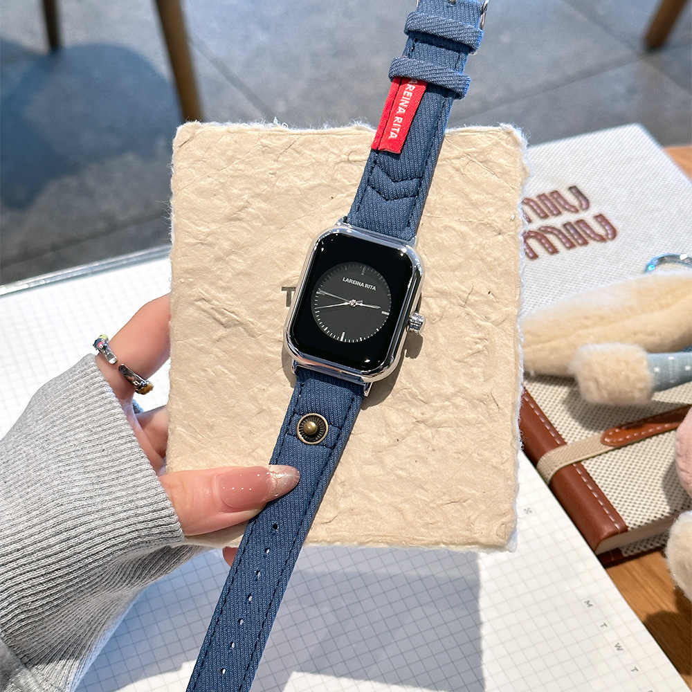 Nuevo y elegante reloj cuadrad - Canvas Strap Watch reseña y precio