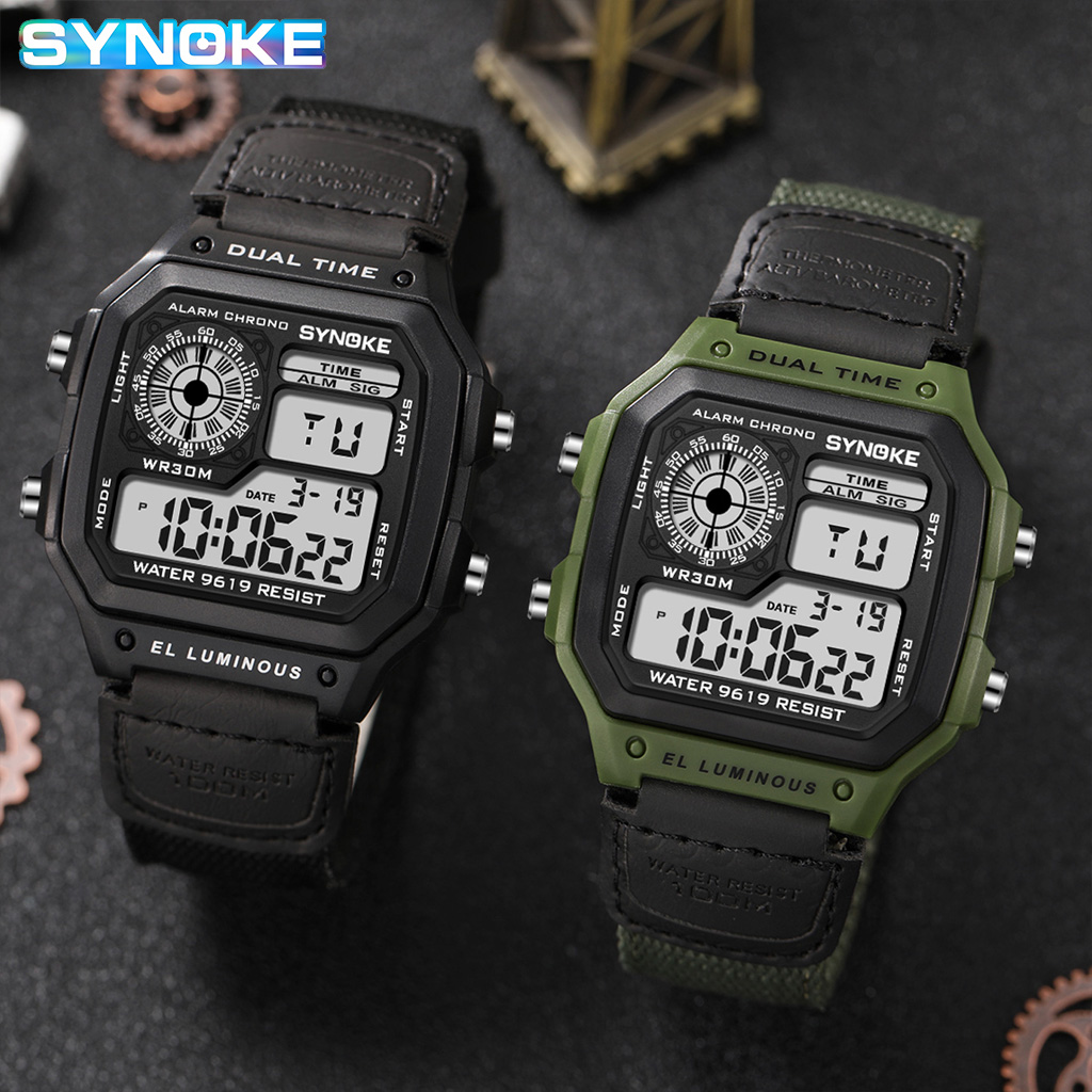 Reloj Digital militar Synoke p - Canvas Strap Watch reseña y precio