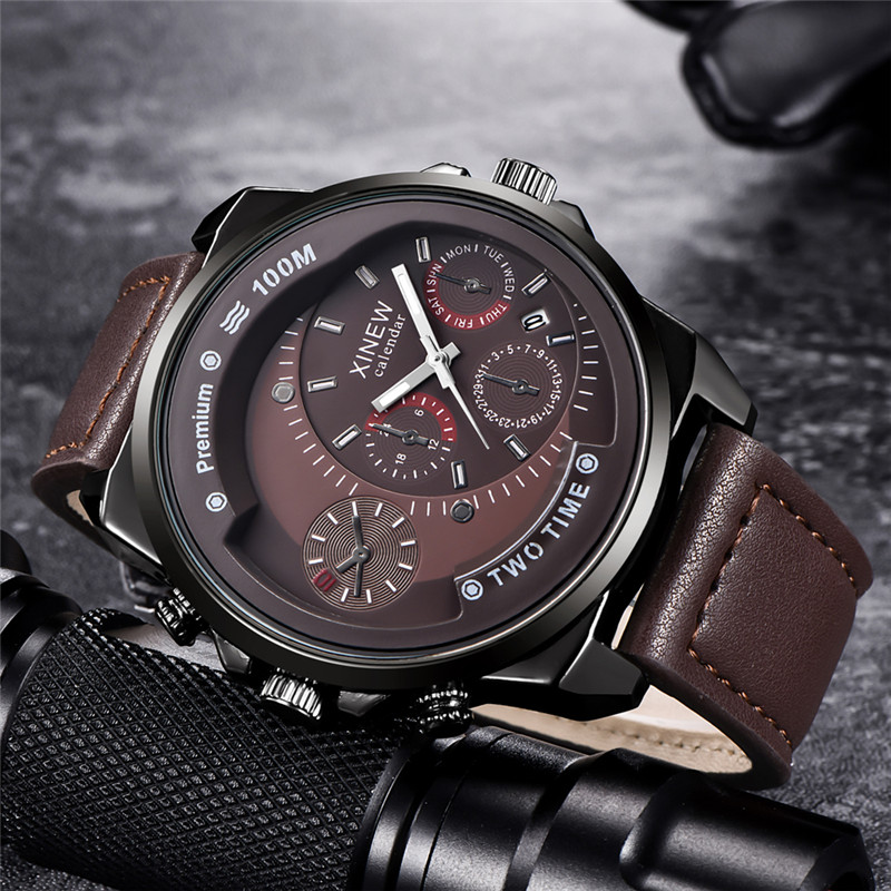 Relojes originales de marca XI - Leather Watch Band Men reseña y precio