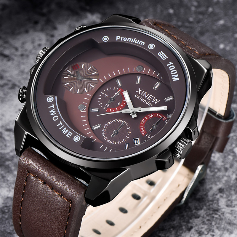 Relojes originales de marca XI - Leather Watch Band Men reseña y precio
