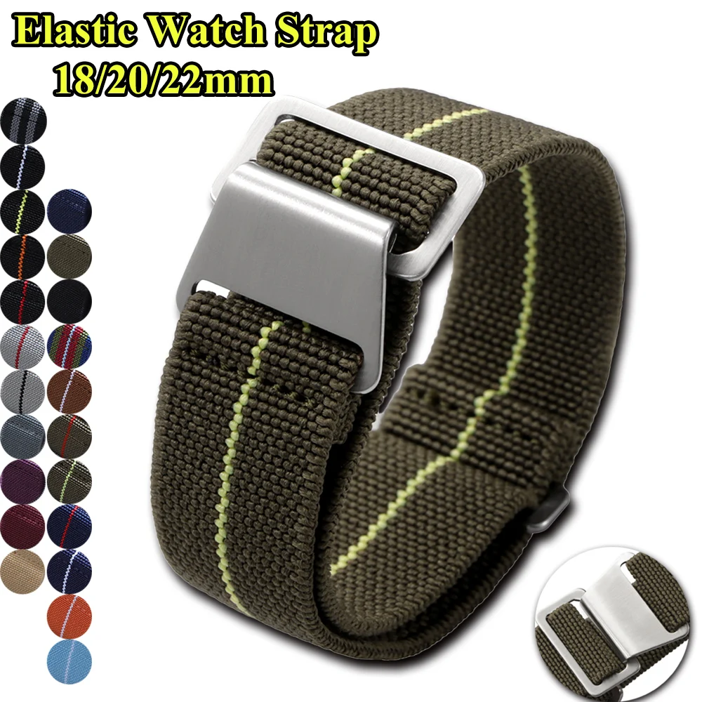Correa de reloj elástica de 18 - Parachute Strap Elastic reseña y precio