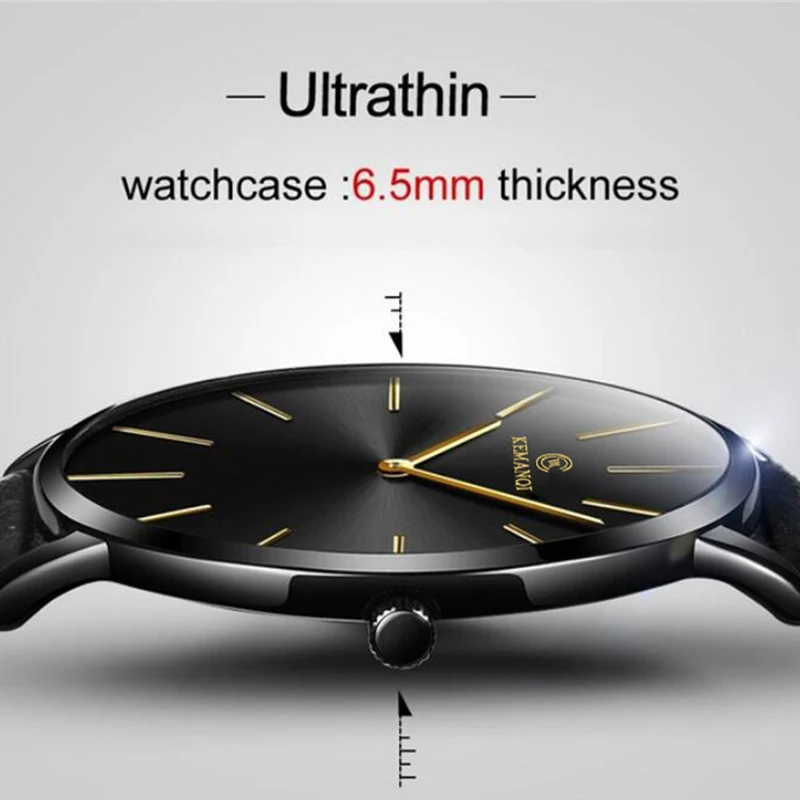 Reloj de pulsera de cuarzo ult - Leather Watch Band Men reseña y precio