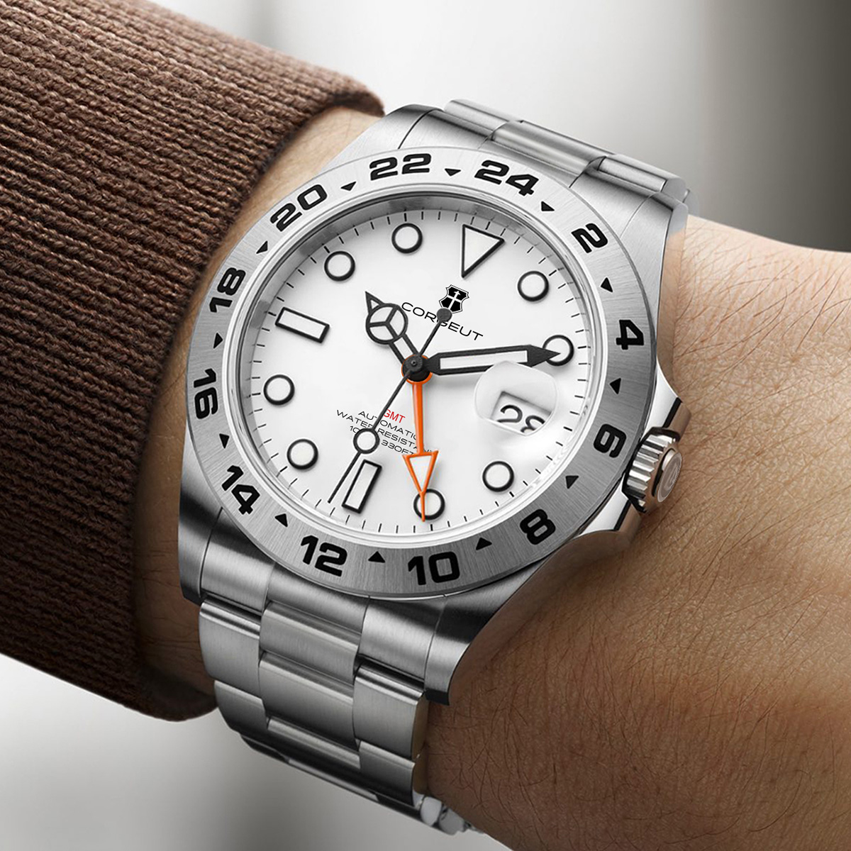 Reloj mecánico automático GMT  - Stainless Bracelet Diver reseña y precio