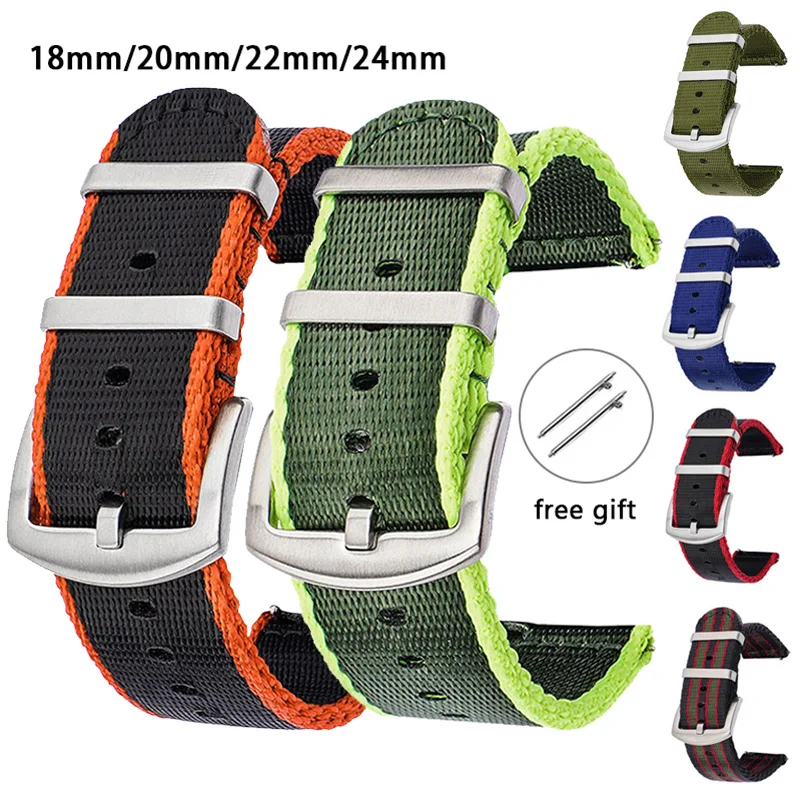 Correa de nailon de 18/20/22/2 - Canvas Strap Watch reseña y precio