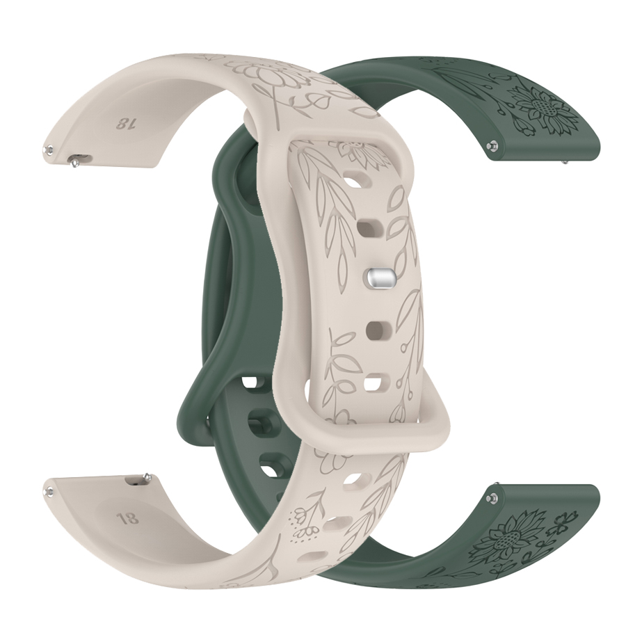 Correa de silicona con flores  - Silicone Watch Band 22Mm reseña y precio