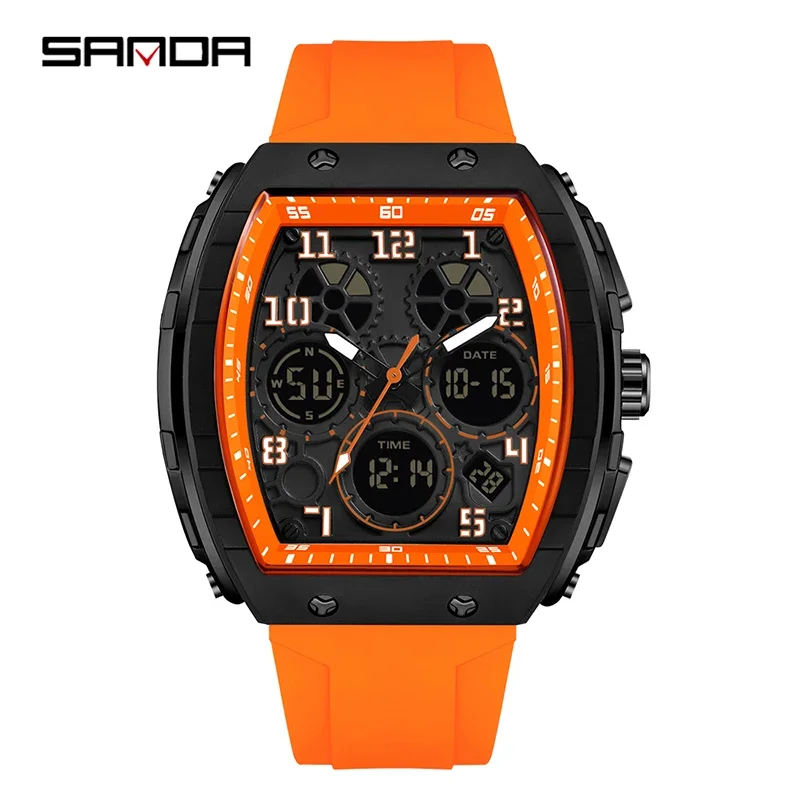 Reloj Electrónico SANDA 6157,  - Rubber Strap Diver reseña y precio
