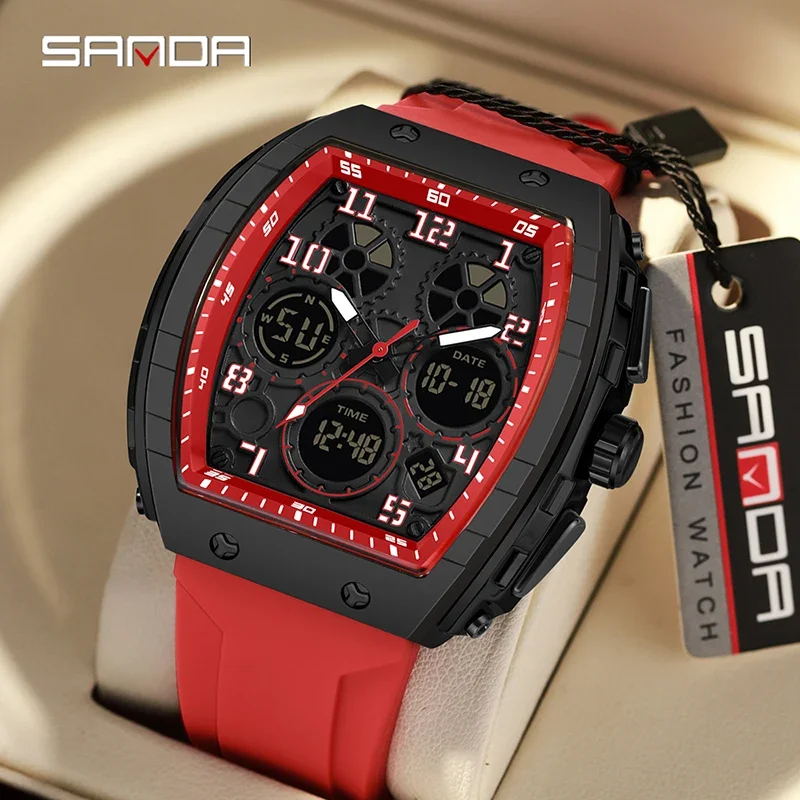 Reloj Electrónico SANDA 6157,  - Rubber Strap Diver reseña y precio