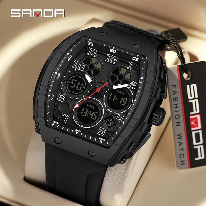 Reloj Electrónico SANDA 6157,  - Rubber Strap Diver reseña y precio