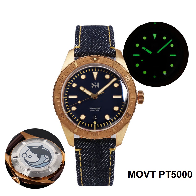 Reloj de pulsera mecánico de b - Canvas Strap Watch reseña y precio