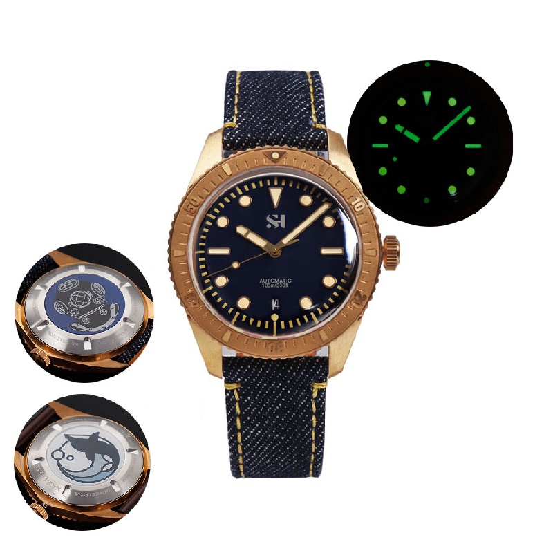 Reloj de pulsera mecánico de b - Canvas Strap Watch reseña y precio