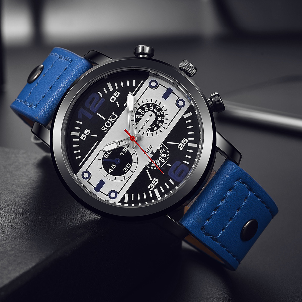 Reloj elegante para hombre, re - Leather Watch Band Men reseña y precio