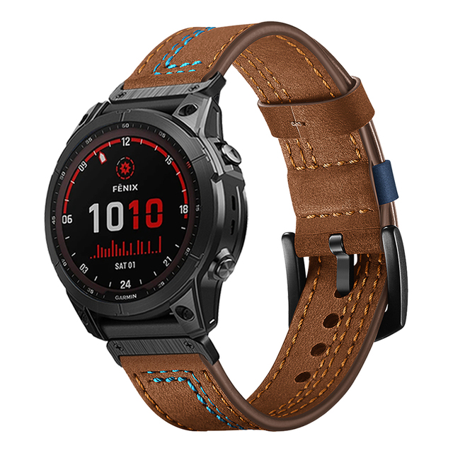 Correa de cuero genuino de 22m - Leather Strap Quick Release reseña y precio