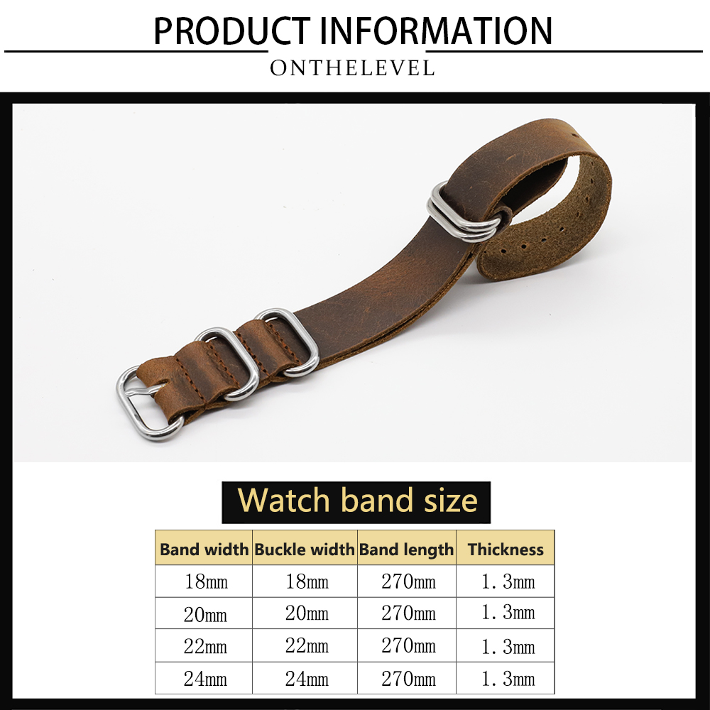 Correa de reloj de cuero genui - Nato Strap Nylon reseña y precio