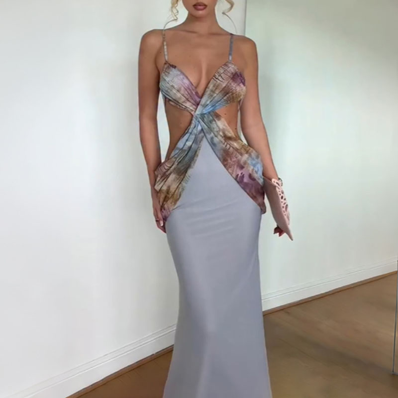 Vestido de fiesta elegante con - Mesh Strap Metal reseña y precio