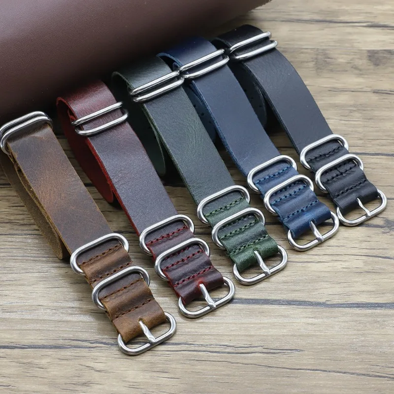Correas de reloj de cuero genu - Nato Strap Nylon reseña y precio