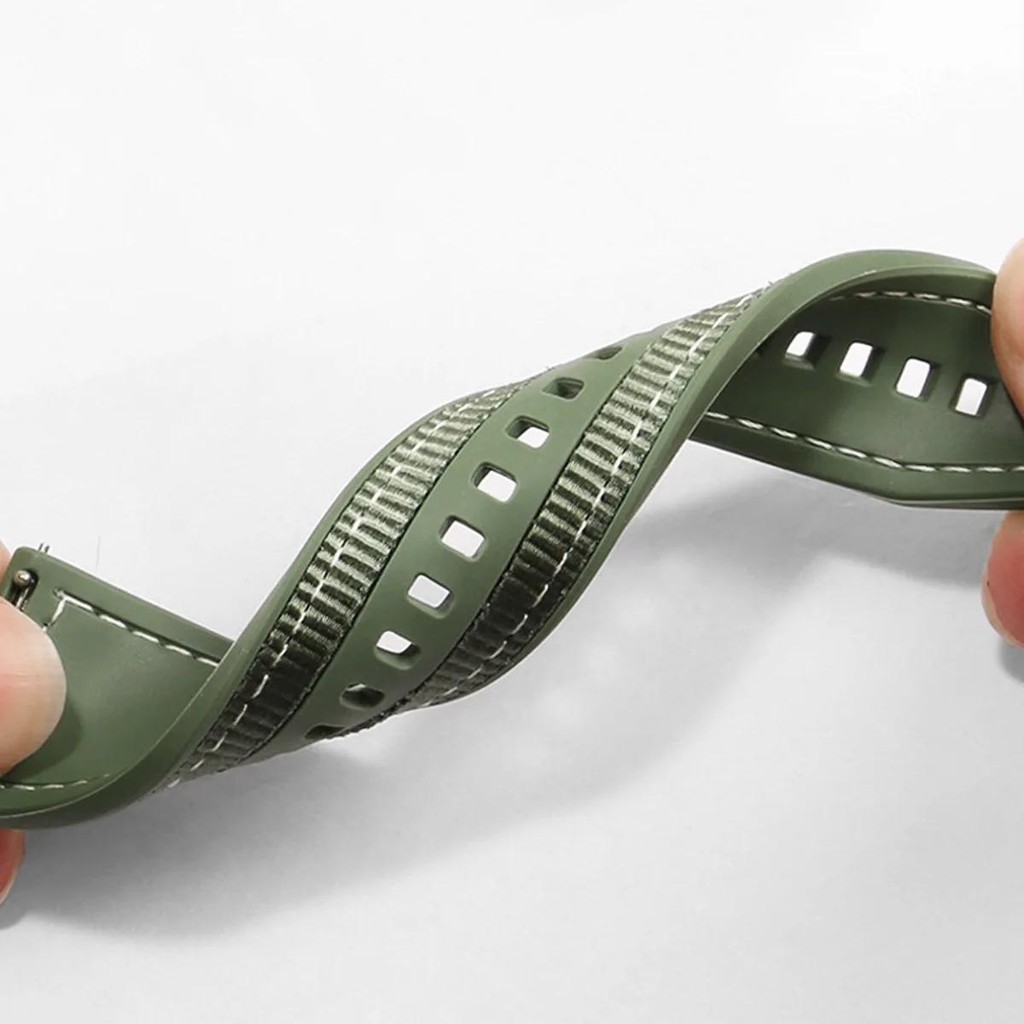Correa de silicona y nailon te - Silicone Watch Band 22Mm reseña y precio