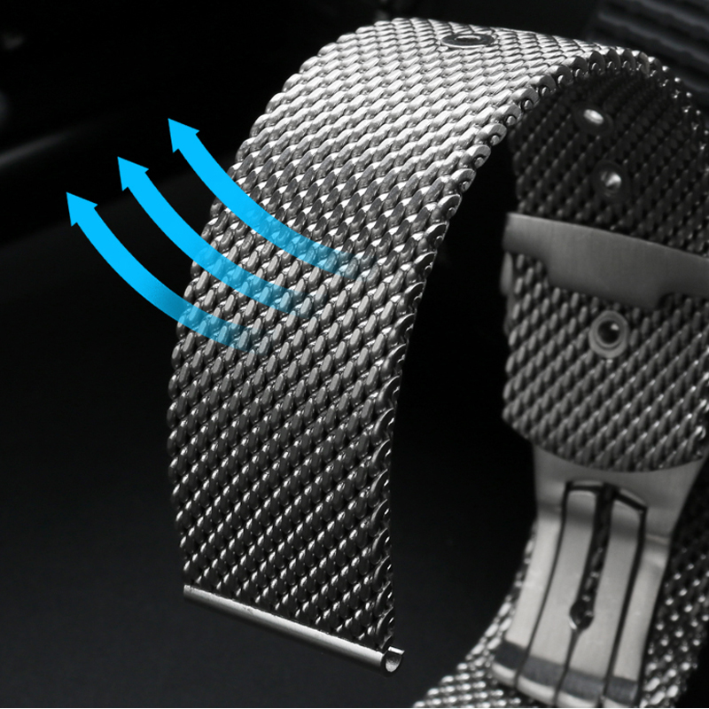 Correa de reloj milanesa de ma - Mesh Strap Metal reseña y precio