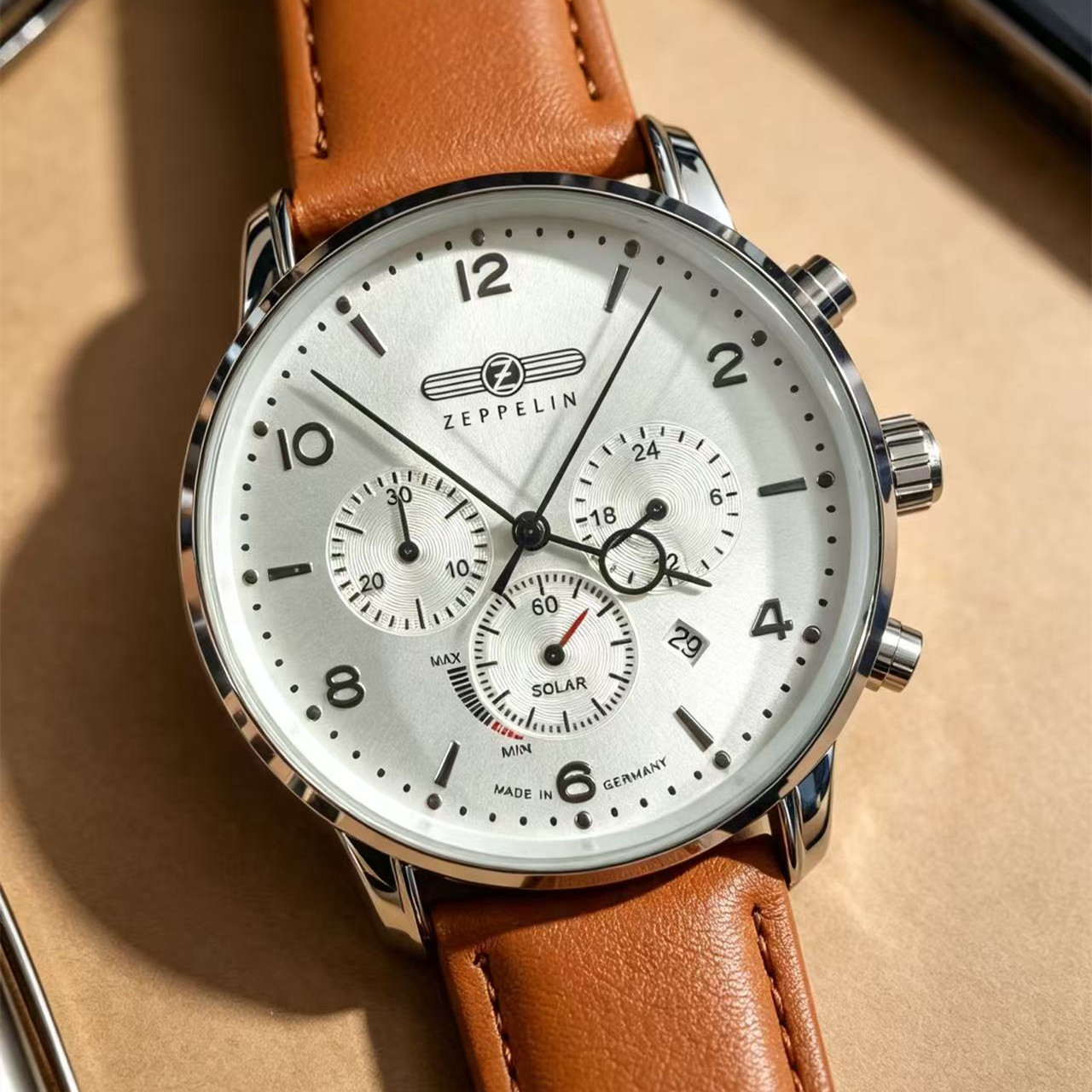 Reloj Zeppelin Airship con fec - Leather Watch Band Men reseña y precio