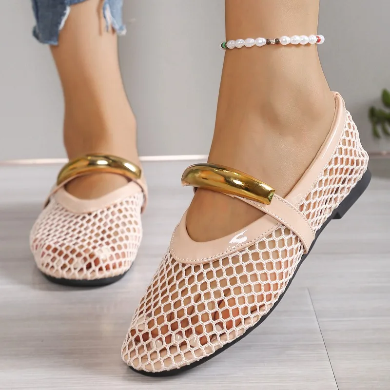 Sandalias de malla con recorte - Mesh Strap Metal reseña y precio