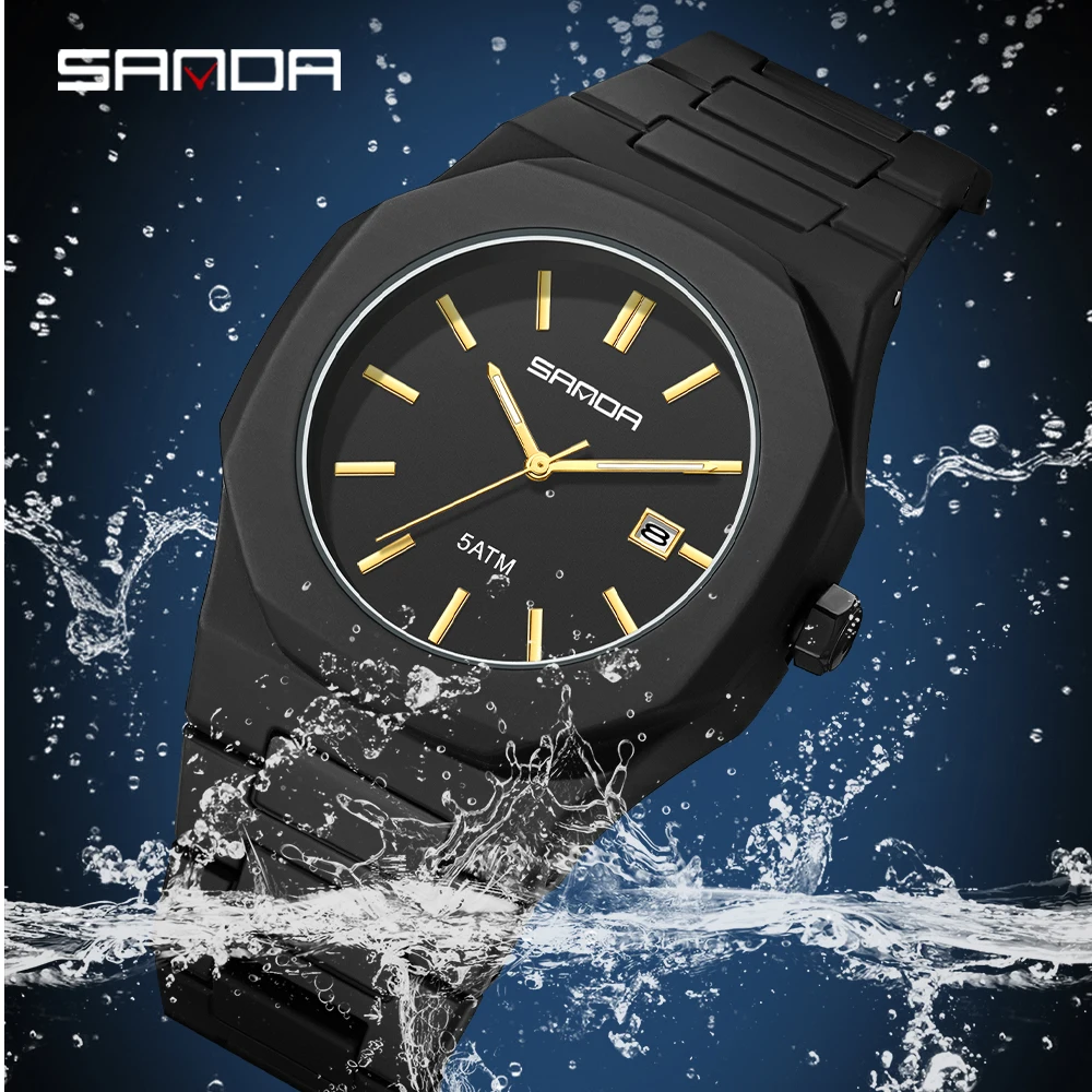 Reloj de Cuarzo SANDA 2025 de  - Rubber Strap Diver reseña y precio