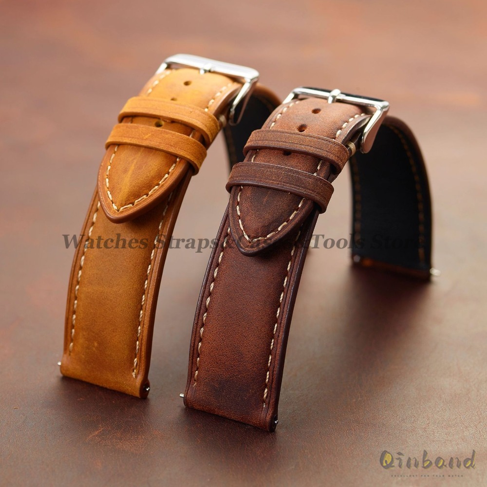 Correa de reloj de cuero de va - Leather Strap Quick Release reseña y precio