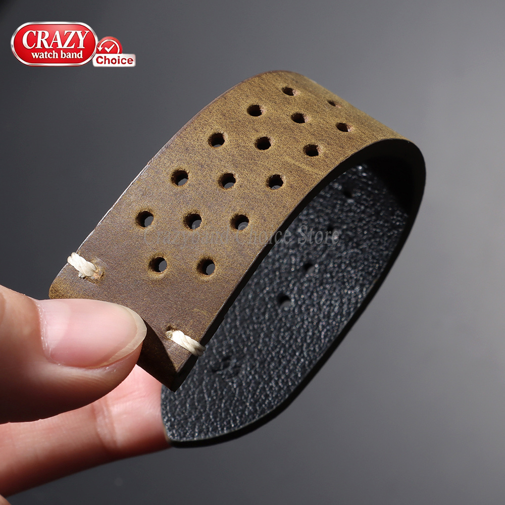 Correa de Cuero Hecha a Mano d - Suede Strap Watch reseña y precio
