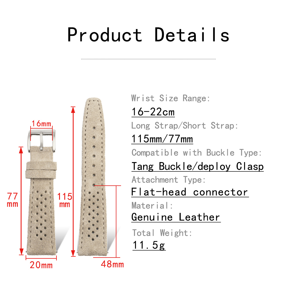 Correa de reloj de cuero para  - Suede Strap Watch reseña y precio