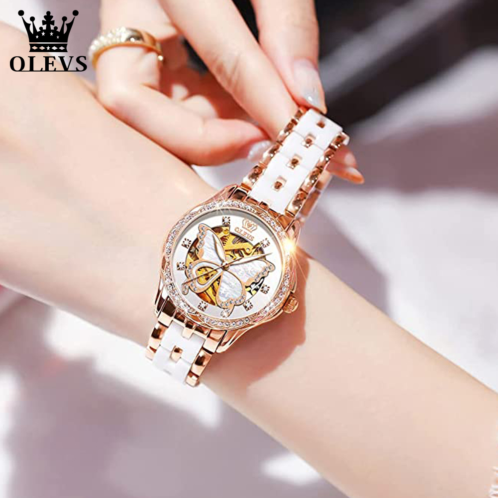OLEVS relojes automáticos para - Butterfly Clasp Deployant reseña y precio